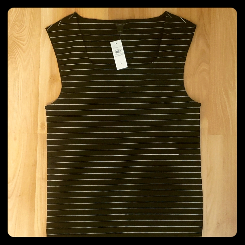 Ann taylor square neck sleeveless top